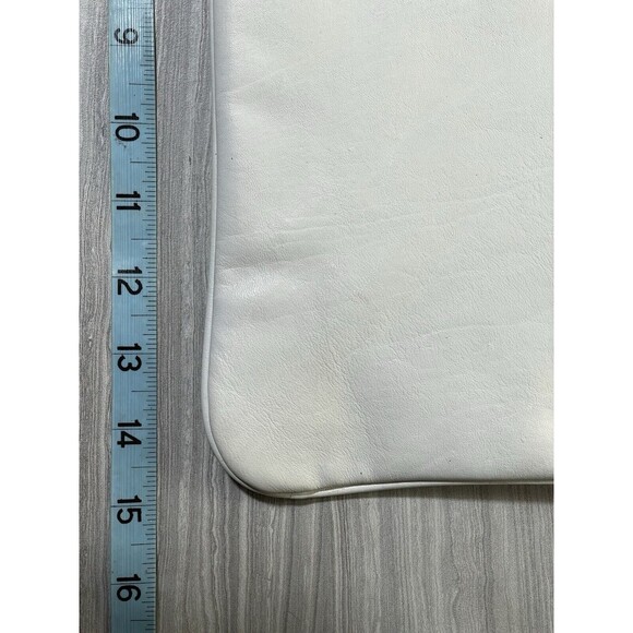 Michael Rome Designs Leather Hand Bag Women's White Snakeskin Print Large Clutch - Picture 16 of 16